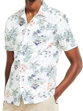 EUC Nautica Hawaiian Shirt | Short Sleeve Tropical Button Up